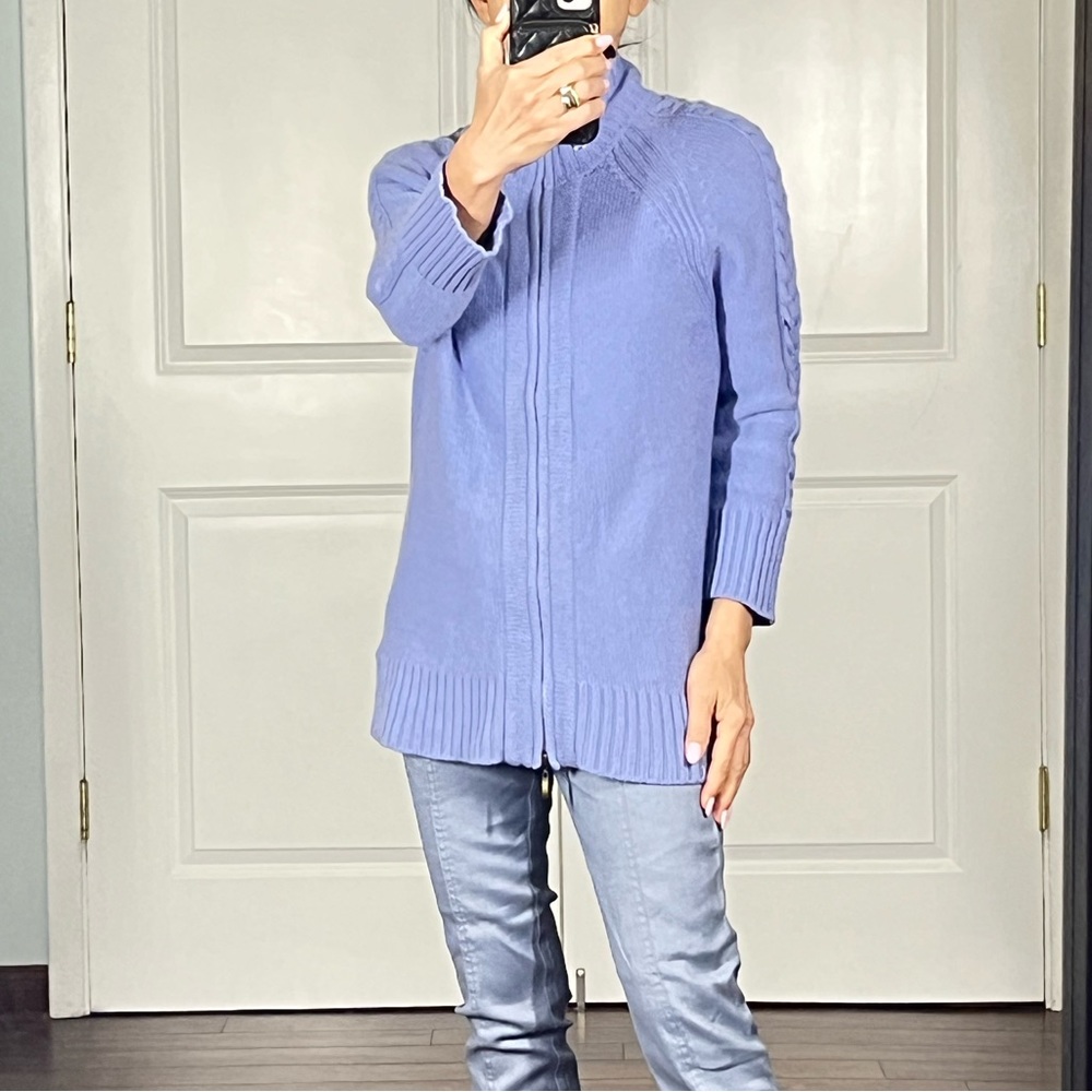 IN CASHMERE by colour works 100% cashmere zip up sweater - Picture 3 of 11